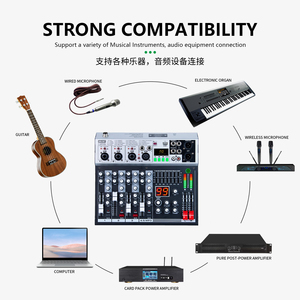 Mezclador <span class=keywords><strong>de</strong></span> Audio USB <span class=keywords><strong>de</strong></span> 5 Canales GAX-KS50 <span class=keywords><strong>con</strong></span> Reverberación Digital <span class=keywords><strong>Integrada</strong></span> para Actuaciones en Escenario - Product Image 6