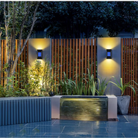 Lampe murale LED solaire étanche IP65, éclairage extérieur haut et bas, 6 LED super lumineuses, pour jardin, cour, décoration domestique, Alison