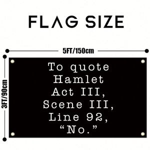 Tapisserie murale décorative « Citer le passage de Hamlet, acte III, scène III, ligne 92 » de 3x5 pieds pour chambre, dortoir universitaire, chambre à coucher, salon - Product Image 4