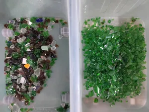 4 Chutes CCD زجاج بني شفاف أخضر ذكي لفرز الألوان