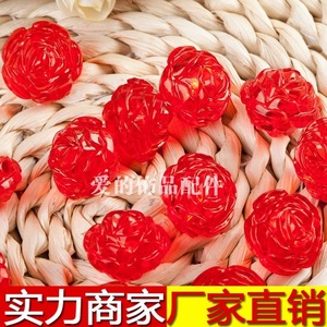 Acrylic Rose <b>Beads</b> 25x21mm For Jewelry Making Flower Shape Loose <b>Beads</b> - Product Image 5