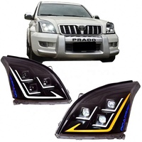 Nouveaux phares LED 6000K très demandés pour Land Cruiser Prado FJ120/LC120 2003-2009, avec feux de jour à 3 lentilles et clignotants