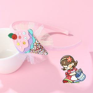 2025 New Kids Girls Lace Sequins Sweet Ice Cream <strong>Hair</strong> Accessories <strong>Alice</strong> <strong>Band</strong> Toddler Girl Princess <strong>Hair</strong> <strong>Bands</strong> - Product Image 3
