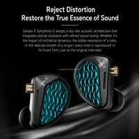 Écouteurs audiophiles haut de gamme KZ Sonata X, 14 transducteurs BA, haute fidélité, moniteur musical, coque en métal et résine, casque filaire 3,5 mm