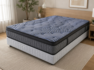 Matelas à ressorts ensachés avec housse tricotée, logo personnalisé, roulé en boîte, confort moyen-ferme, doux, vente en gros d'usine - Product Image 2