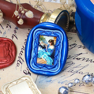 Meilleur <span class=keywords><strong>prix</strong></span> Série de cadres photo 3D de style européen, tête de sceau à cire rétro à bordure irrégulière - Product Image 4