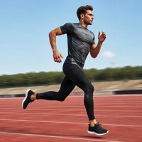 Collants de compression de course pour homme TAIMI personnalisés, longueur intégrale, compression graduée, poche arrière pour téléphone, séchage rapide, 220g