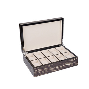 Tùy Chỉnh Trung Bình Chất Lượng Cao Độc Đáo 10 Slots Xem Strap Trường Hợp Veneer Gỗ Biểu Tượng Tùy Chỉnh Hộp Đồng Hồ Với Gối Và Ổ Khóa - Product Image 4