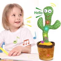 Peluche Cactus Dansant, Parlant, Chantant et Dansant de la Marque Link, avec Rembourrage en Coton PP, 32 cm, Certifiée Sûre, Unisexe