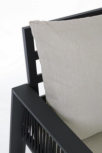 طقم حديقة أثاث مقطعي 4 قطع من AJUNION حبل من الألومنيوم نسج فاخر في الهواء الطلق ، - Product Image 4