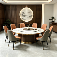Table de restaurant carrée ou ronde en métal et marbre, sur mesure, vente en gros, usine de Foshan