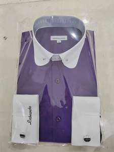 Mode Rund kragen Hemden Langarm Formale Herren hemden Akzeptieren Benutzer definiertes Logo 100% Baumwolle Office Wear - Product Image 2