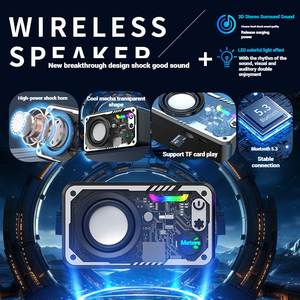 Altavoz Bluetooth Transparente V1 Cool Mecha, Compatible con Tarjeta TF, Música, Luz RGB, Subwoofer de Audio, Altavoz Decorativo de Escritorio para el Hogar - Product Image 2