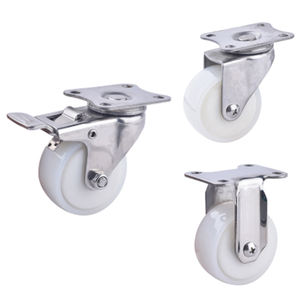 O rodízio do aço inoxidável 304 roda o nylon branco 1.5/2 polegadas freio/universal/direcional - Product Image 6