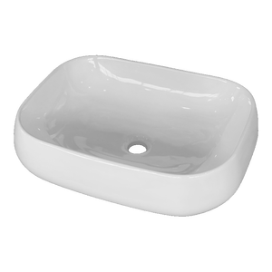 Lavabo ovale da appoggio in ceramica 56 cm, 56,5 x 43 x 15 cm, Collezione SPR - Product Image 1