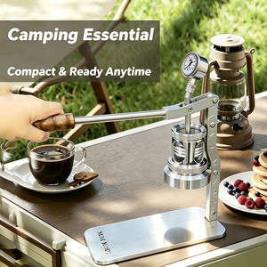 <span class=keywords><strong>Cafetera</strong></span> Manual ALMKOPi de Acero Inoxidable de 58 mm, No Eléctrica, Pequeña, Portátil, para Acampar al Aire Libre, con Presión Ajustable - Product Image 2