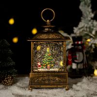 Décorations de Noël Offre Spéciale Cadeaux Musical Navidad Lampe à eau en plastique Lanterne de boule à neige de Noël