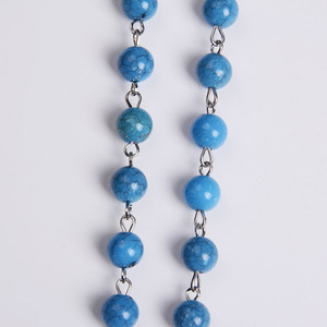 Classic Christian Jewelry Turquoise High Quality Christening Baptismal Alloy Bead Chain Necklace for Prayer Catholic Rosary - Product Image 5