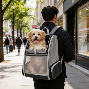 Lightweight Cat Dog Backpack <b>Carrier</b>, Ventilated Collapsible Design for Airplane Travel Outdoor Hiking & Daily Use/ - Product Image 1