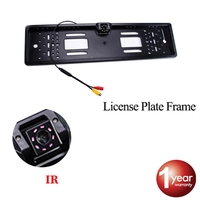 Caméra de recul de voiture, cadre de plaque d'immatriculation, caméra de recul étanche à Vision nocturne