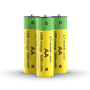 Oem 안전 500 사이클 시간 수명 <span class=keywords><strong>1.5v</strong></span> 2000mwh 유형 <span class=keywords><strong>C</strong></span> 포트 USB AA 리튬 충전식 배터리 - Product Image 1