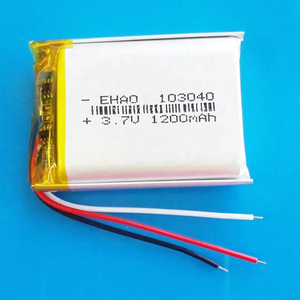 Bateria Recarregável de Polímero de Íon de Lítio Li-ion 103040 3.7V 1200mAh com PCB e NTC 3 Fios - Product Image 2