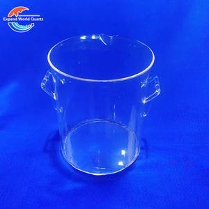 Hoch temperatur beständiges Quarzglas 99,99% Reinheits-Becher Transparenter Tiegel für Halbleiter-Photovoltaik - Product Image 3