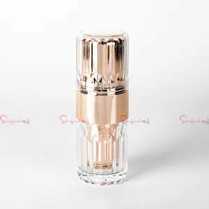 30ml 50ml Kunden spezifische Luxus leere Acryl Lotion Pump flasche Hochwertige OEM runde Flasche für kosmetische Verpackungen