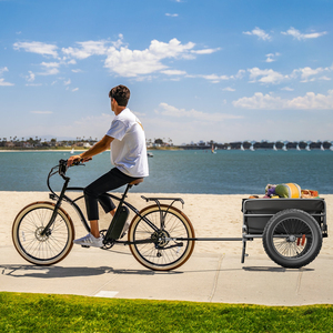 Hidoes Bicyclette remorque Cargo remorque Handcart avec accouplement haut timon pour remorque de transport de vélo boîte de Transport - Product Image 1