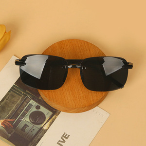 Sunglasses Square Unisex <b>Grey</b> <b>Frame</b> Acrylic Lens UV390 Protection For Driving - Product Image 2