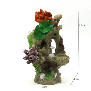 Aquarium Koraal Decoratie Hars Aquarium Verbergt Berggrot <span class=keywords><strong>Betta</strong></span> Vissen Schuilplaats Rots Koraalrif Ornament - Product Image 6