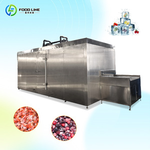 Machine de surgélation rapide à tunnel à grande bande transporteuse maillée, anti-adhérence, pour la transformation IQF du poisson, des crevettes et des fruits de mer - Product Image 1
