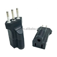 Adaptateur de prise US vers Italie/Chili Adaptateur de convertisseur de prise de courant Italie 3 broches vers USA avec ETL