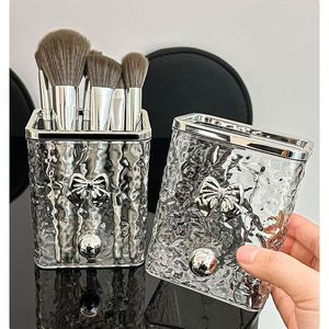 No-Drill Wall Mounted <b>Toothpaste</b> <b>Holder</b> Rectangular Transparent Gray Bathroom Storage Box For Toothbrush And Makeup Brush - Product Image 3
