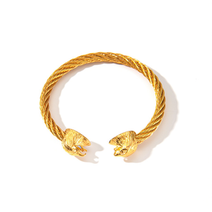 Fashion <b>Bangle</b> 316L Stainless Steel PVD Gold Plating Sustainable Resistant Bracelet - Product Image 2
