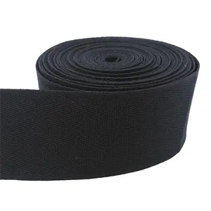 Hete Verkoop Textielaccessoires 38 Mm Zwart Visgraatlint Dunne Witte Polyester Visgraatbanden