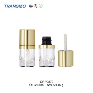 <b>Mini</b> Gold Lip Gloss Tubes Plastic Empty Lip Gloss <b>Bottles</b> with Screw Cap for Blush - Product Image 1