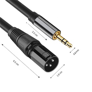 Alta calidad <span class=keywords><strong>Jack</strong></span> estéreo de 3,5mm <span class=keywords><strong>macho</strong></span> a Dual XLR 3pin <span class=keywords><strong>macho</strong></span> Aux <span class=keywords><strong>Cable</strong></span> divisor de <span class=keywords><strong>Audio</strong></span> - Product Image 3