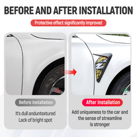 Autocollant décoratif universel pour aile de voiture, garniture de ventilation latérale, décalcomanie imperméable pour carrosserie, accessoires de modification automobile