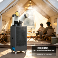 Climatiseur portable 12000 BTU, sans installation, prêt à l'emploi, avec minuterie 24h pour atelier, garage, tente, usage commercial