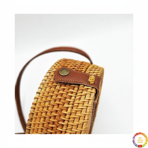 Bolso de mimbre, bolso de compras informal tejido de paja hecho a mano sostenible de Vietnam Craft - Product Image 1