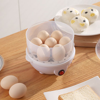 Cuiseur à œufs électrique multifonction en acier inoxydable, directement de l'usine, avec couvercle transparent et protection anti-ébullition à sec, appareil de cuisine, cadeau