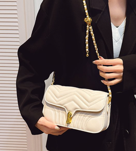 Một thời trang, sang trọng và đơn giản Thiết kế rắn màu nước gợn của phụ nữ Crossbody Túi - Product Image 3