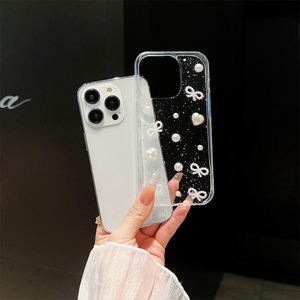 Custodia per <span class=keywords><strong>iPhone</strong></span> 16 in Stile Coreano <span class=keywords><strong>con</strong></span> Perle e Cuore Glitterato, Trasparente per <span class=keywords><strong>iPhone</strong></span> 15 Pro Max, 14, 13, 12, 11, Xsmax, 17 - Product Image 6