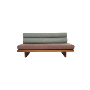 Sofá Islandés Recto Cuadrado Tapizado con Relleno de Espuma, Madera Sólida, Estilo Minimalista, para Sala de Estar y Uso Doméstico - Product Image 5