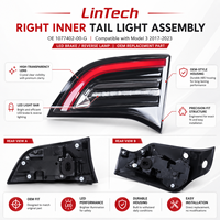 LinTech 1077402-00-G Feu arrière intérieur droit à LED, remplacement OE pour Tesla Model 3 2017-2023