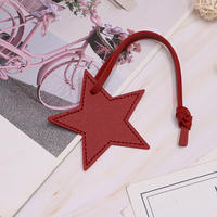 Breloques de sac en cuir PU en forme d'étoile, pendentif mignon, cadeau, décoration suspendue, porte-clés étoile, ornement suspendu étoile à cinq branches