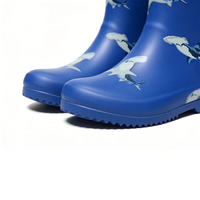 Bottes de pluie pour enfants, motif dessin animé cool, faciles à nettoyer, antidérapantes, tendance, imprimé animal, chaussures de pluie pour garçons