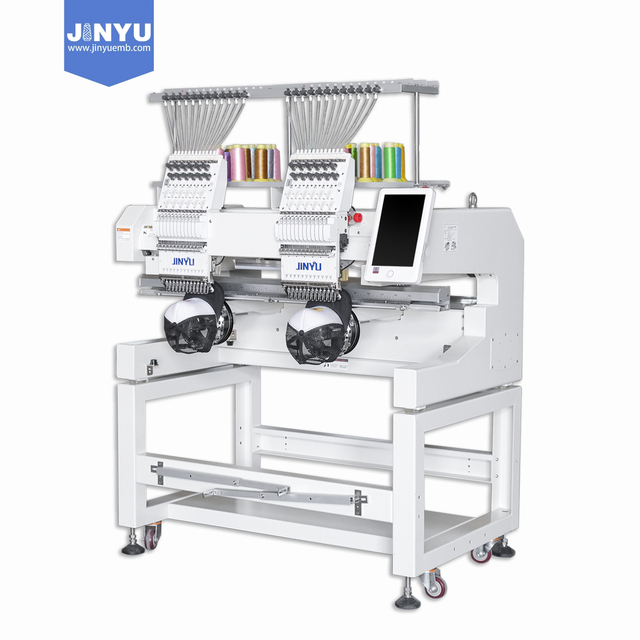 JCM-1202 Factory Wholesale Flat Hat T-shirt Embroidery Machine 2 Head Embroidery Computerized Machine