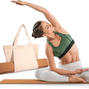 Groothandel Duurzame Ecologische Dikke 4,5 mm Natuurlijke Kurk Yogamatten Aangepaste Logo 183x68cm - Product Image 5